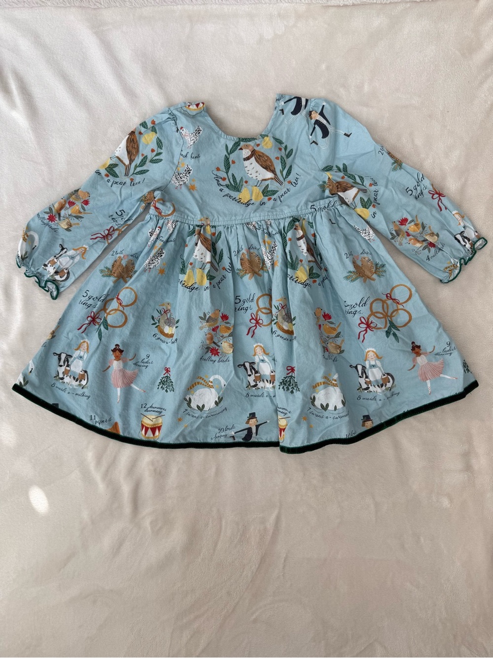 Pink Chicken New York Cotton Holiday Dress Twelve Days of Christmas